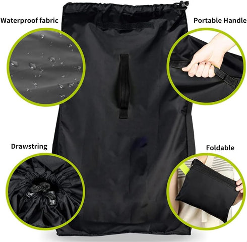 Car Seat Travel Bag for Airplane, Portable Padded Backpack Covers for Airplane, Carseat Cover with Handle for Airplane Travel, Fits Convertible Ca...