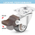 1.25 inch Swivel Caster Wheels Bearing Plate Caster Wheels, Rolling Casters for Furniture and Workbench Cart, Set of 4 (2 with Brakes & 2 Without)...