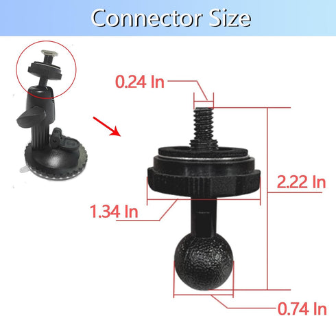 Windshield Suction Cup Bracket Mount for 7 9 10.1 10.36 Inch Monitor Display, Fix The Monitor on Windshield Dash Board, Metal-Made, Adjustable Str...