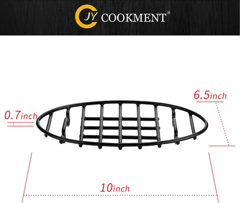 JY COOKMENT Cooling Roasting Rack with Integrated Feet, Enameled Coating, PTFE Free, Great for Cooking, Drying, Grilling, Dishwasher Safe (10inch*...