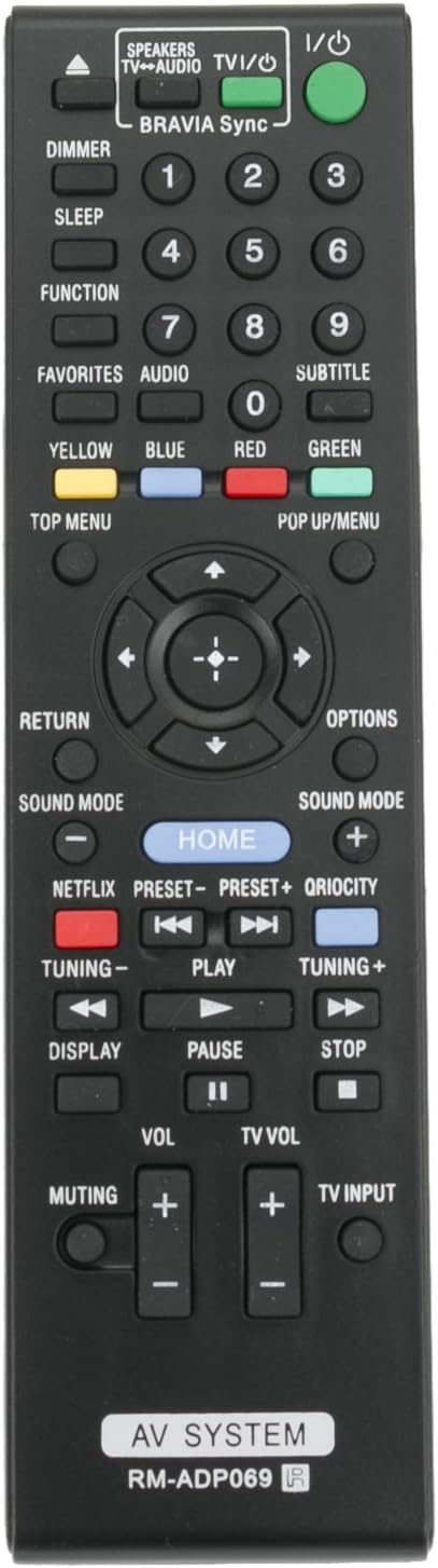 New RM-ADP069 Replace Remote Control for Sony BDV-N890W/Z BDV-T57 BDV-F7 HBD-F7 BDV-E280 HBD-T58 BDV-T58 BDV-E580 BDV-E380 HBD-E280 AV System...