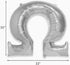 Sorority Shop Omega - Greek Letter Balloon - Large 33" x 30" Silver Foil Balloon For Celebrations, Parties, Sororities and Fraternities...