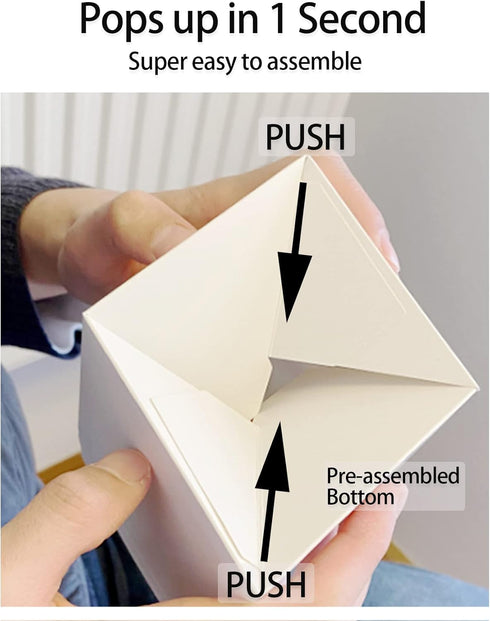 White Single Regular Cupcake Boxes Paper 12 Pack with Insert and Clear Window , Auto-Fold Individual Cupcake Containers for Muffins Pastries...