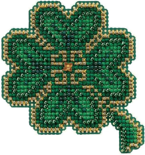 Lucky Day Beaded Counted Cross Stitch Ornament Kit Mill Hill 2010 Spring Bouquet MH18-0102...