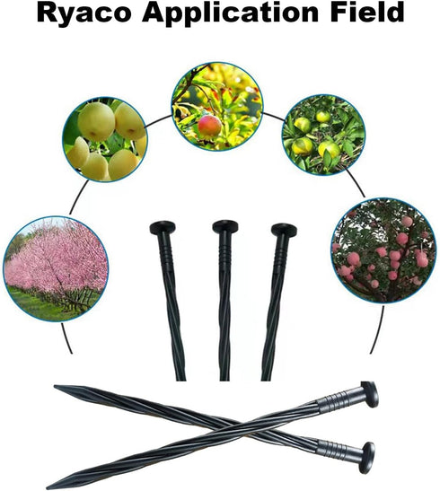 Ryaco Landscape Stakes Black Garden Anchoring Spikes for No Dig Landscape Edging (30)...