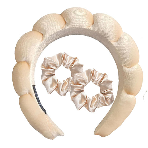 Spa Headbands for Women, Sponge Headband for Washing Face Adjustable Makeup Headbands Terry Cloth Puffy Soft Skincare Headbands Elastic for Girls ...