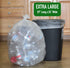 7-10 Gallon Clear Garbage Bags (110 Bags) 29" x 24" Extra Large Medium Kitchen Trash Bags Paper Shredder Bags Can Liners for Home and Office Bins,...
