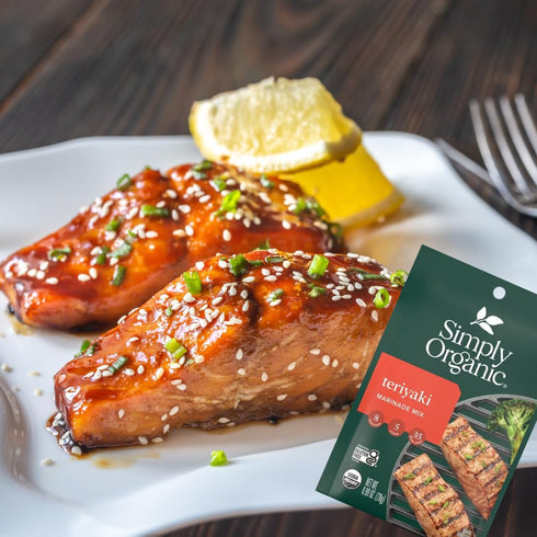 Simply Organic Dry Rub and Marinade Mix Variety Bundle packed by June Street Market | Cajun, Buffalo, Teriyaki, Peppercorn Garlic, Savory Steak | ...