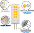 G4 LED Bulbs 110V-130V (Not Low Voltage 12V) G4 Bi-Pin Base Spotlight Lighting Dimmable 5W Warm White 3000K Replace 45W G4 Halogen Lamp, for Under...