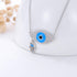 LONAGO Evil Eye Necklace Silver Evil Eye Pendant Necklace Gift for Women...