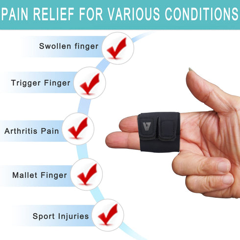 Finger Splint Wraps Reusable Finger Buddy Tape Adjustable Finger Brace Trigger Finger Splints Mallet Finger Support Compression Finger Sleeves for...