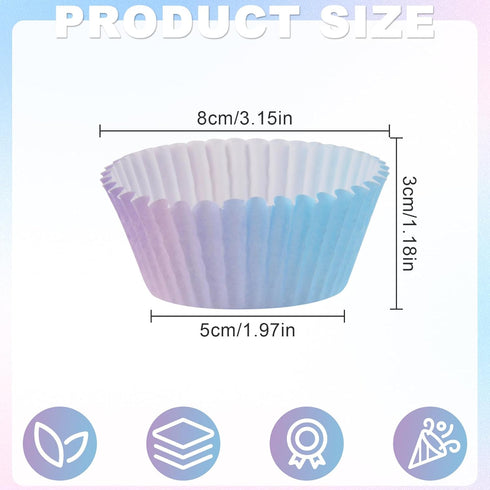 600 Pack Cupcake Liners Cupcake Baking Cups Standard Size Muffin Liners for Wedding Birthday Pride Party Candy Cake Decorations Supplies(12 Styles...