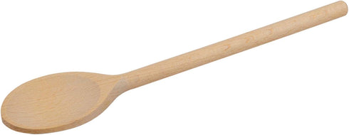 10 Inch Long Wooden Spoons for Cooking - Oval Wood Mixing Spoons for Baking, Cooking, Stirring - Sauce Spoons Made of Natural Beechwood - Set of 3...
