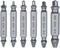 6PCS Screw Extractor Kit and Stripped Screw Extractor Set Easily and Quickly Remove Common of Broken or Stripped Screws?Easily Remove Rusty and Da...