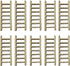 Tophappy Mini Ladders Fairy Garden Accessories,Wood Step Ladder Set Micro Landscape Accessories for DIY Dollhouse Décor (10pcs ladder)...