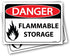 (2 pack) Danger Flammable Storage Cabinet Label, 7 x 10 Size, Flammable Storage Sign, Stickers, Decals. for Safety Cabinet, Locker, box, Room....
