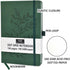 RICCO BELLO Hardcover Dot Grid Bullet Style Journal Notebook, Lay Flat Design, 5.7 x 8.4 inches, Thick 160 gsm Paper, 160 pages (Green Leaves)...