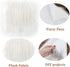 Sukh Shaggy Faux Fur Fabric - 10x10 inch White Faux Fur Trim Precut Fabric Strips Soft Plush Fabric Fur Patches for Fuzzy Craft Christmas Tree Tri...