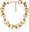 Chunky Choker Necklace Gold Cuban Link Chain Double O Link Necklaces Punk Hip-hop Jewelry for Women...