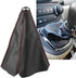 Qiilu Gear Stick Cover Universal Shift Boot Cover Car Shift Knob Cover Leather Gear Shifter Boot Dust Cover Gear Gaiter Cover Black...