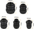 MECCANIXITY 20 Pcs Cable Gland Kit 1/4" 3/8" 1/2" 3/4" 1" Adjustable Cable Connectors,Waterproof Tight Conduit Connector Nylon Conduit Fitting Ele...