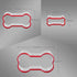 Bone Cookie Cutters Set for dog treats, 3 Piece Dog Bone Biscuit Cutters Set with Red Environmental PVC for Baking...