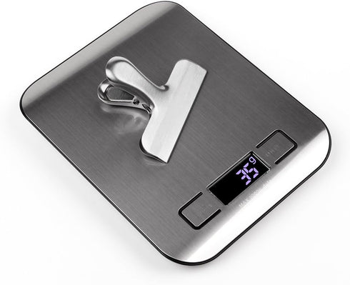 Chip Clips & Stainless Steel Heavy-Duty Food Bag Clips 8 Packs - Large and Durable with 3 Inch Wide, Perfect for Air Tight Seal Grips on Coffee,Fo...