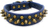 Spiked Dog Collar, Mushrooms Rivet Studded Adjustable Pu Leather Pet Collars for Cats Puppy Dogs (L, Navy)...