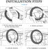 Fekey&JF Car Steering Wheel Cover, Elastic Stretch Anti-Slip Breathable Warm in Winter Cool in Summer, Car Interior Protection Accessories for Wom...
