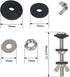 Universal Toilet Tank to Bowl Gasket & Tank to Bowl Bolts, 2 Kind Gasket and 4 Pieces 5/16 * 3.15 Inch Toilet Tank Bolts, Fit Most 2-Inch and 3-In...