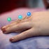 200 Pcs Luminous Solar Stone Beads Shiny Stone Glow in The Dark Glowing Loose Bead Round 8mm Blue Green Mixed with Hole for DIY Jewelry Making Bra...