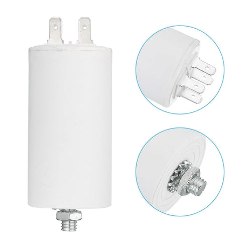 PATIKIL 16uf CBB60 Run Capacitor,AC 250V 4 Pins 50/60Hz Cylinder Bottom with M8 Screw for Washing Machine,Cleaning Machine Pump Motor Star...