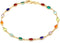 Gem Stone King 10 Inch Multi-Color Crystal and Gold Plated Brass Anklet Bracelet for Women...