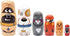 SkiBeaut Russian Nesting Dolls 6PCS Handmade Wooden Nesting Doll Cute Dogs Pets Pattern Stacking Toy for Kids...