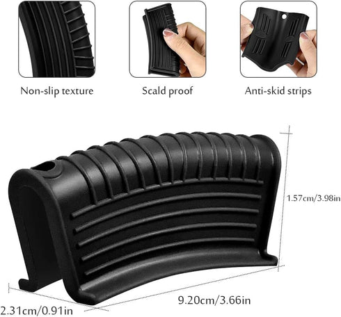 Silicone Assist Handle Holder, Hot Skillet Handle Covers Pot Grip Handle Sleeve Cast Iron Skillets Non-Slip Heat Resistant Pan Grip Cover for Cast...