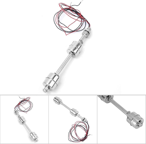 Stainless Steel Switch Tank Water Level Sensor Double Ball Water Level Controller Sensor Switch for Tank Pool(150mm / 5.91in)...