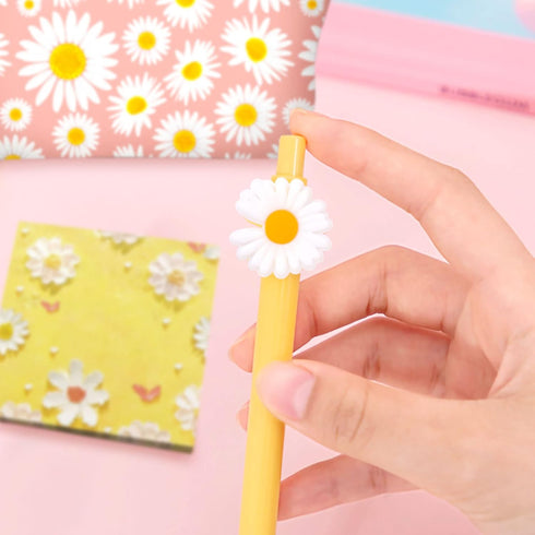 JeVenis Daisy Pens Flower Pens Pouch Daisy Flower Pens Groovy Party Supplies Groovy Stationery Sticky Notes Groovy Daisy Office Supplies…...