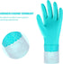 Reusable Long Sleeve Dishwashing Cleaning Gloves with Latex Free,Cotton Lining,Kitchen Gloves 2 Pairs,Purple+Blue M...