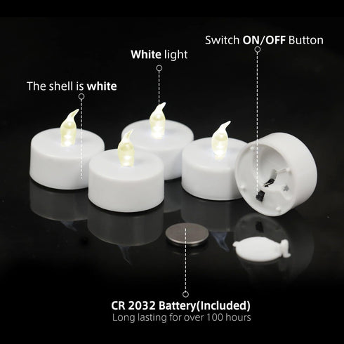 LED Tea Light flameless Candles: 24PACK with Remote Control Candle,Long Lasting 300+Hours,Battery Operated LED Tealights for Home Decoration Seaso...
