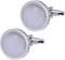 Stainless Steel Round Opal Stone Cufflinks for Men Women French Shirt Cat Eye Cuff Links Business Party in a Gift Box...