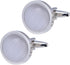 Stainless Steel Round Opal Stone Cufflinks for Men Women French Shirt Cat Eye Cuff Links Business Party in a Gift Box...