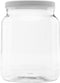 Plastic Storage Jars with Leak Proof Lids, BPA Free, Hand Wash Only (64oz, 1PK White)...