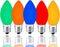 25 Pack C7 Multicolor LED Replaceable Bulbs – Dimmable Multicolor LED Christmas Lights Bulbs, 0.72W Indoor Outdoor Bulbs, Night Light, C7/E12, IP:...