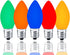 25 Pack C7 Multicolor LED Replaceable Bulbs – Dimmable Multicolor LED Christmas Lights Bulbs, 0.72W Indoor Outdoor Bulbs, Night Light, C7/E12, IP:...