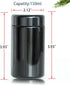 Black Glass Airtight Storage Container Jar 150ml with UV Protection for Spice Coffee...