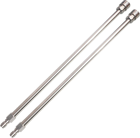 Hourleey 2 Pack 17 Inch Pressure Washer Wand, Stainless Steel Body and Fitting with 1/4" Quick Connect Power Washer Lance for Power Wash...
