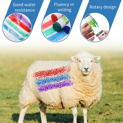 Livestock Marker Crayon 5Pcs Multi-Color Pig Cattle Cow Sheep Marker Farming Livestock Marking Accessories...