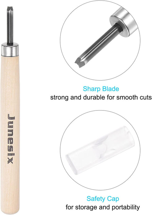 uxcell Wood Carving Knife Tools Chisels, 2mm 50# Carbon Steel Small Triangle Sculpting Graver for DIY Craft Sculpture Carpenter Beginners Experts,...