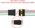 ESUPPORT 5 Pin Way Car Auto Waterproof Electrical Connector Plug Socket Kit with Wire AWG Gauge Marine Pack of 5...