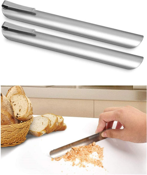 Crumb Sweeper-Profession Crumb Sweepers for Tablecloths in Restaurants and Homes,Stainless Steel Crumb Scraper(2 Pack)...